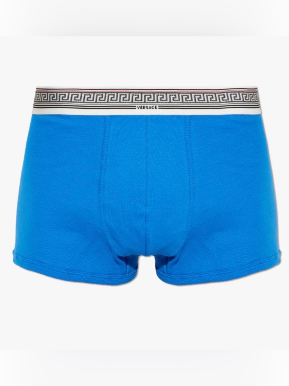 Versace MENS Blue Athletic Shorts with Greek Key Waistband size 6-L brand new